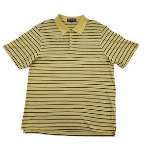 Vineyard Vines Mens Yellow Striped Short Sleeve Polo Shirt Large Preppy School